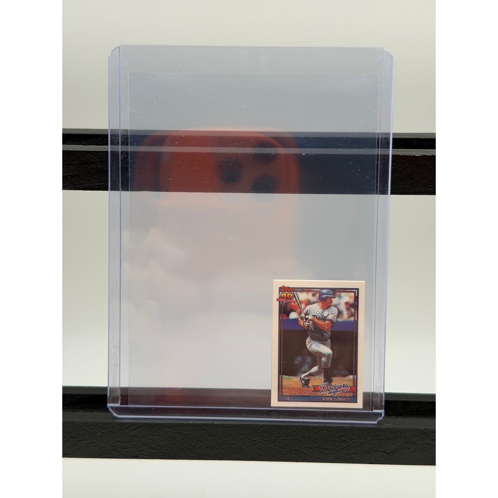 1991 Topps Kirk Gibson Los Angeles Dodgers Baseball Card 490 40th Anniversary
